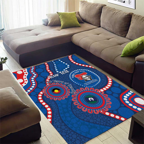 Knights NAIDOC Week 2026 Personalised Area Rug 50 Years of Deadly Aboriginal Art