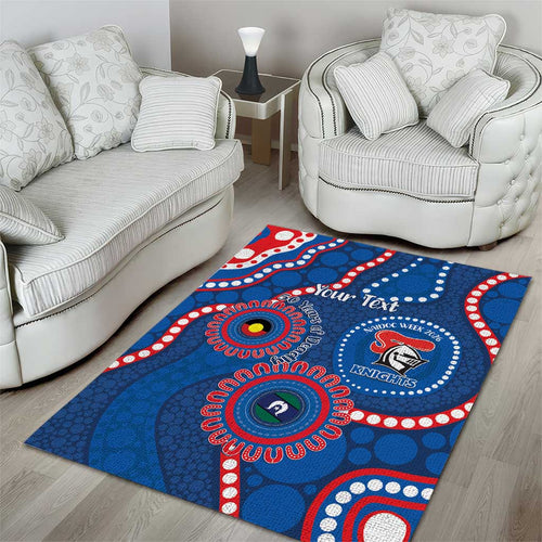 Knights NAIDOC Week 2026 Personalised Area Rug 50 Years of Deadly Aboriginal Art