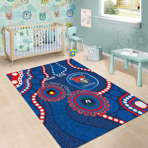 Knights NAIDOC Week 2026 Personalised Area Rug 50 Years of Deadly Aboriginal Art