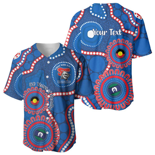 Knights NAIDOC Week 2026 Personalised Baseball Jersey 50 Years of Deadly Aboriginal Art