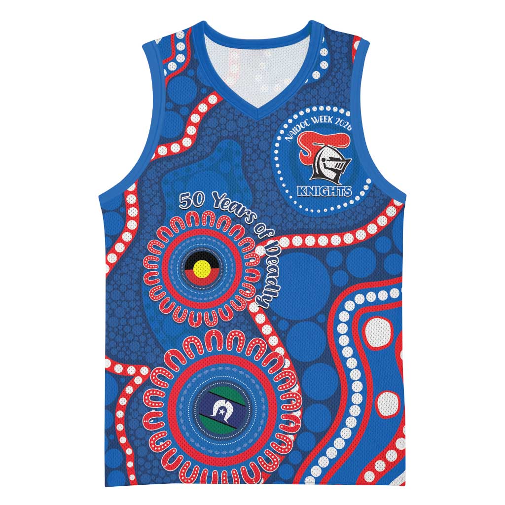 Knights NAIDOC Week 2026 Personalised Basketball Jersey 50 Years of Deadly Aboriginal Art