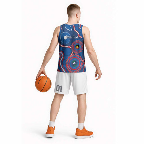 Knights NAIDOC Week 2026 Personalised Basketball Jersey 50 Years of Deadly Aboriginal Art