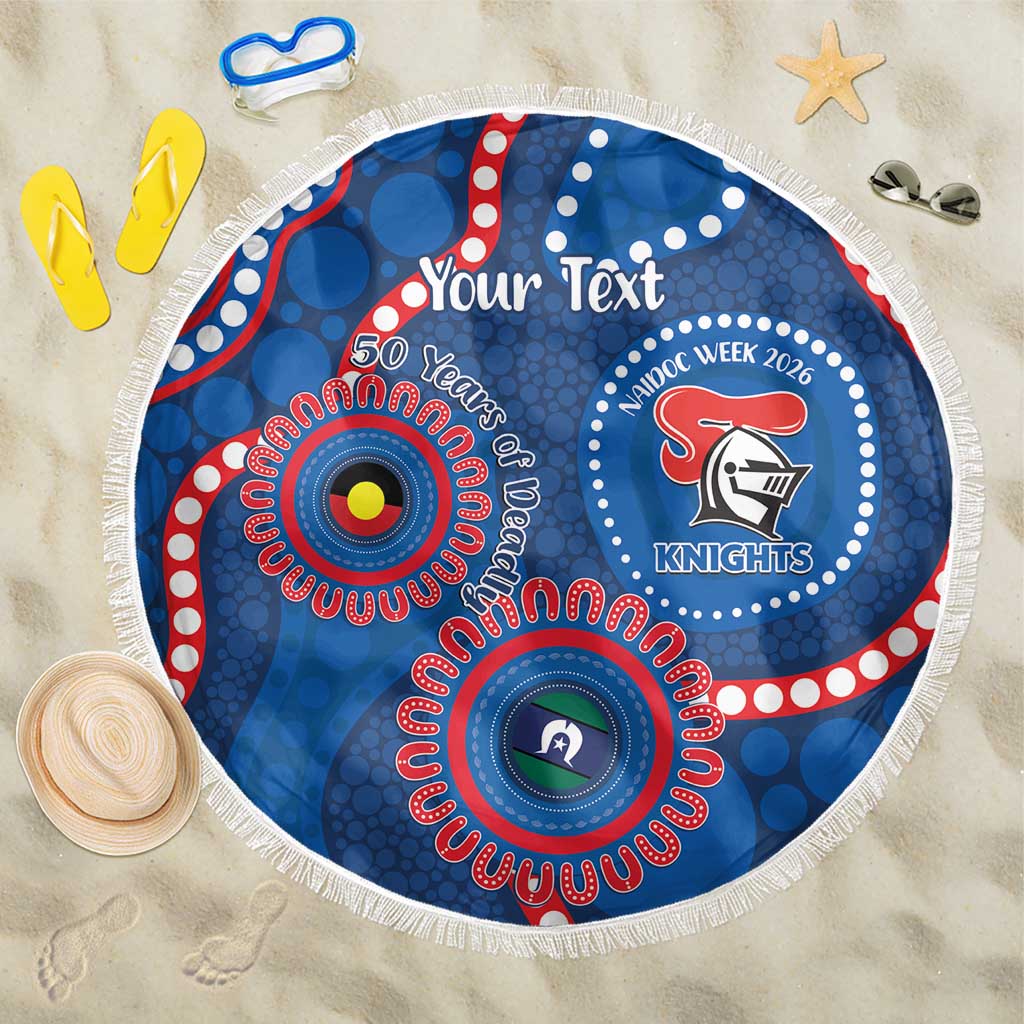 Knights NAIDOC Week 2026 Personalised Beach Blanket 50 Years of Deadly Aboriginal Art