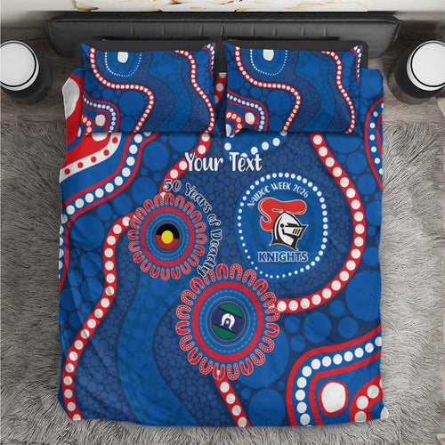 Knights NAIDOC Week 2026 Personalised Bedding Set 50 Years of Deadly Aboriginal Art