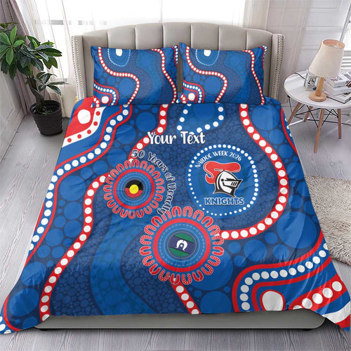 Knights NAIDOC Week 2026 Personalised Bedding Set 50 Years of Deadly Aboriginal Art