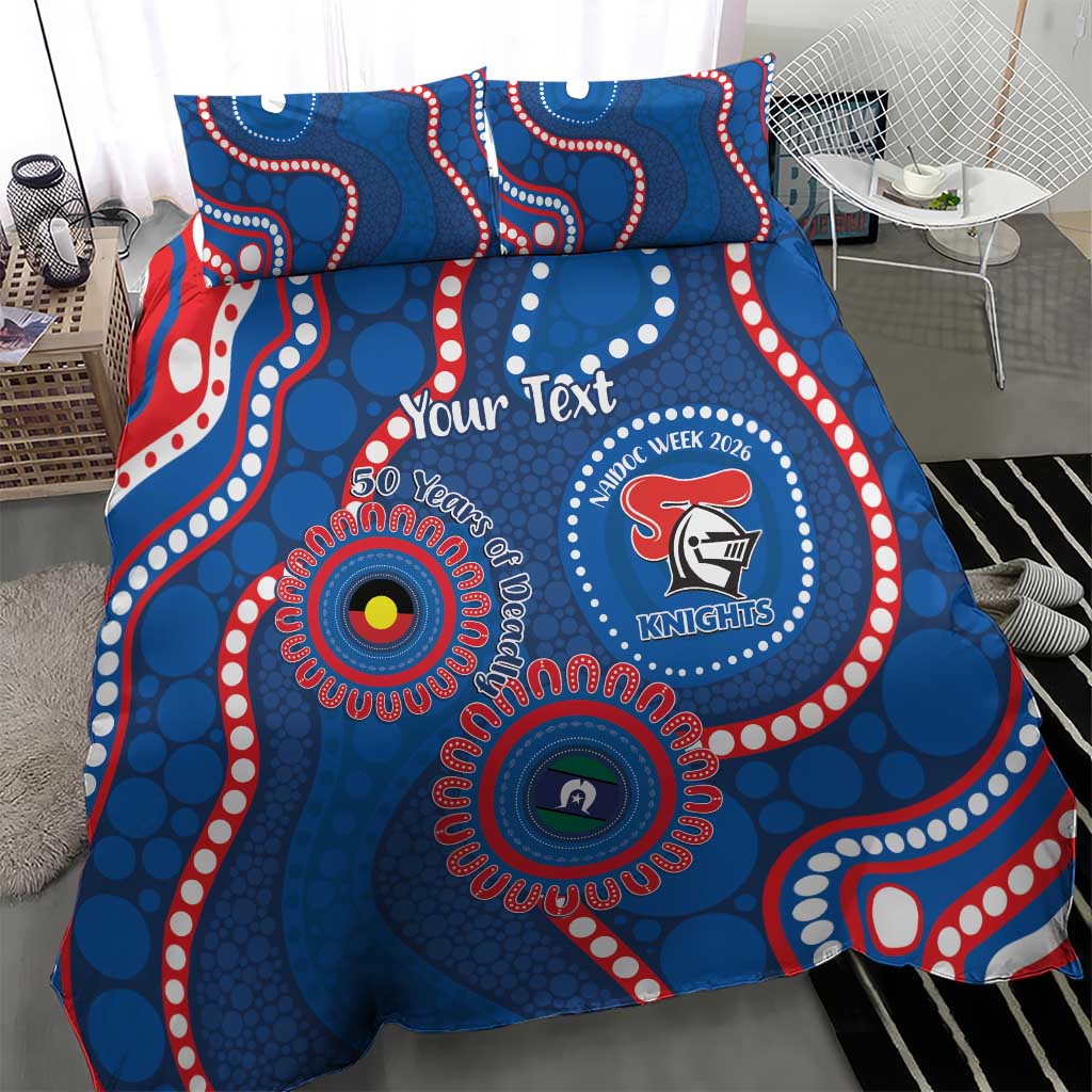 Knights NAIDOC Week 2026 Personalised Bedding Set 50 Years of Deadly Aboriginal Art