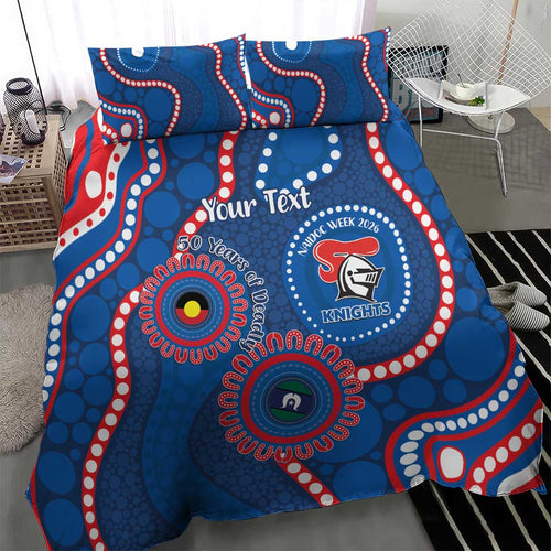 Knights NAIDOC Week 2026 Personalised Bedding Set 50 Years of Deadly Aboriginal Art