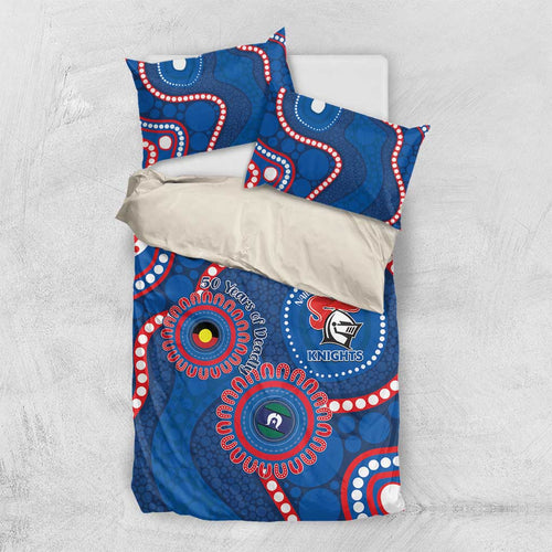 Knights NAIDOC Week 2026 Personalised Bedding Set 50 Years of Deadly Aboriginal Art