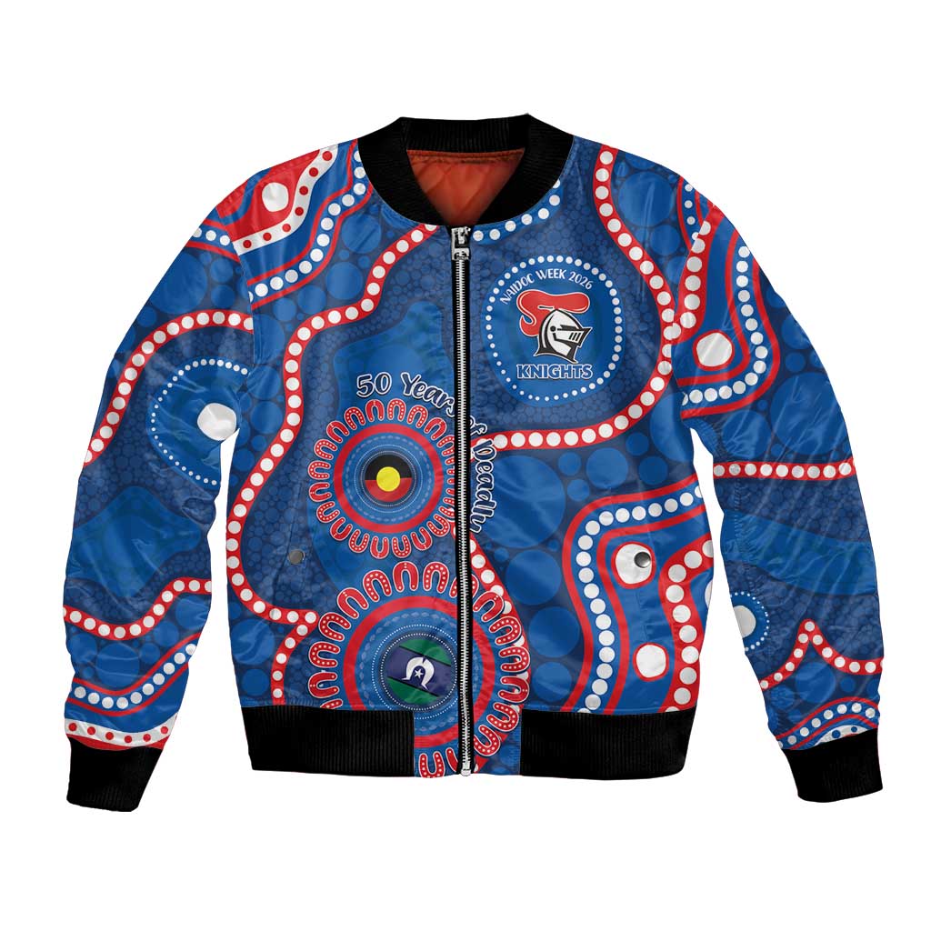 Knights NAIDOC Week 2026 Personalised Bomber Jacket 50 Years of Deadly Aboriginal Art