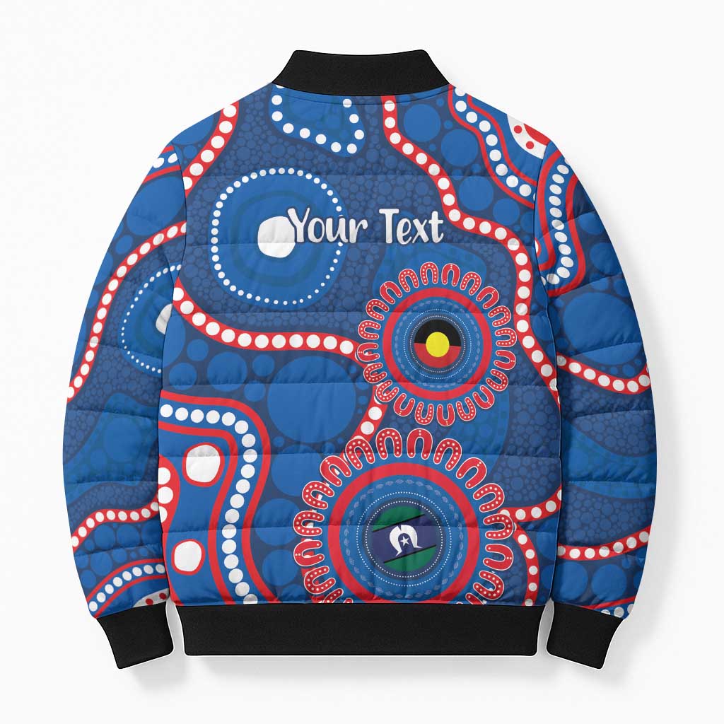 Knights NAIDOC Week 2026 Personalised Bomber Puffer Jacket 50 Years of Deadly Aboriginal Art