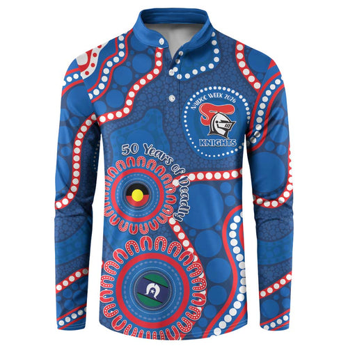 Knights NAIDOC Week 2026 Personalised Button Sweatshirt 50 Years of Deadly Aboriginal Art