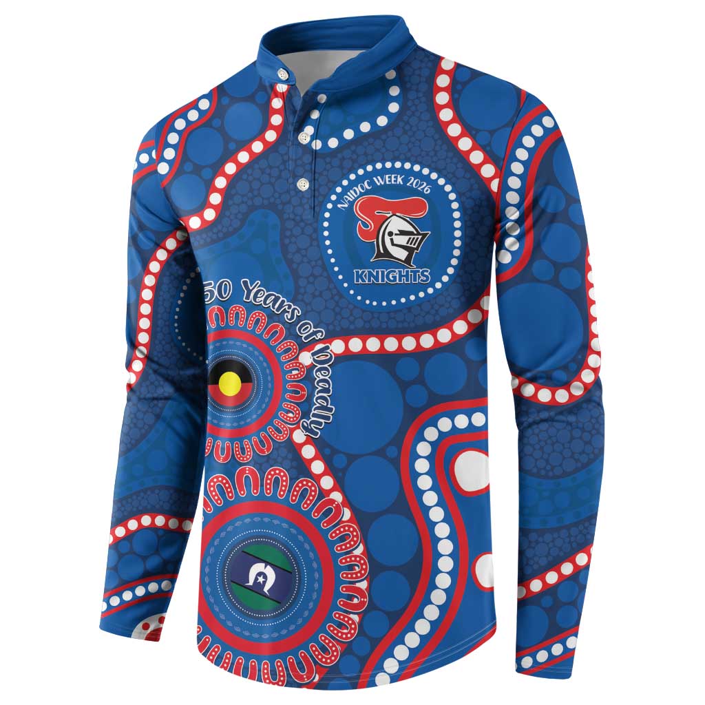 Knights NAIDOC Week 2026 Personalised Button Sweatshirt 50 Years of Deadly Aboriginal Art