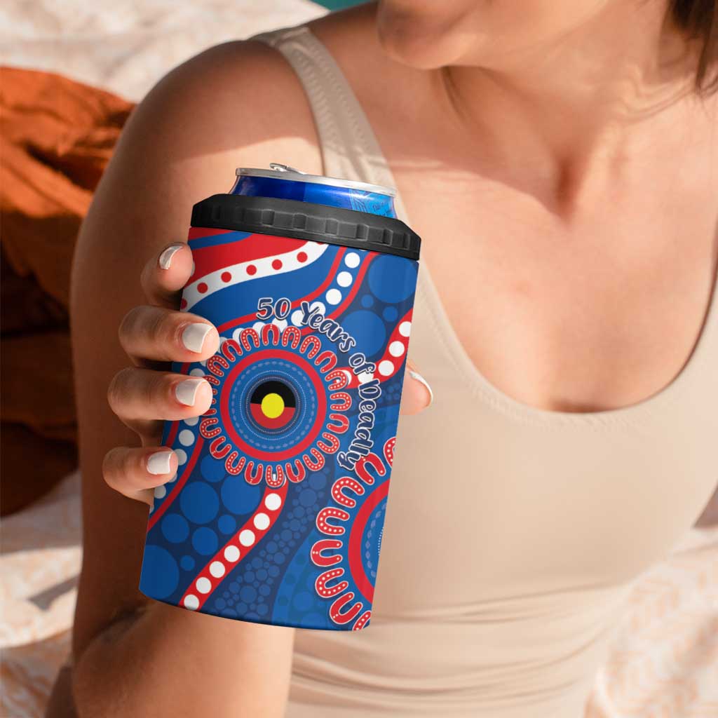 Knights NAIDOC Week 2026 Personalised 4 in 1 Can Cooler Tumbler 50 Years of Deadly Aboriginal Art