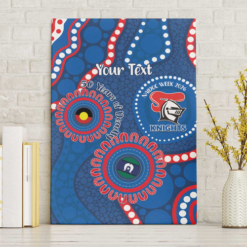 Knights NAIDOC Week 2026 Personalised Canvas Wall Art 50 Years of Deadly Aboriginal Art