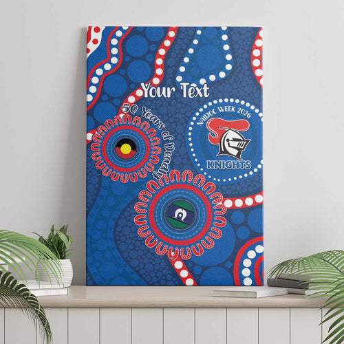 Knights NAIDOC Week 2026 Personalised Canvas Wall Art 50 Years of Deadly Aboriginal Art