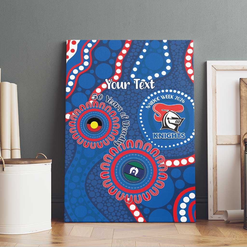 Knights NAIDOC Week 2026 Personalised Canvas Wall Art 50 Years of Deadly Aboriginal Art
