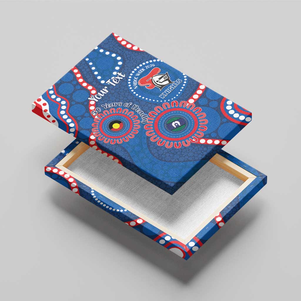 Knights NAIDOC Week 2026 Personalised Canvas Wall Art 50 Years of Deadly Aboriginal Art