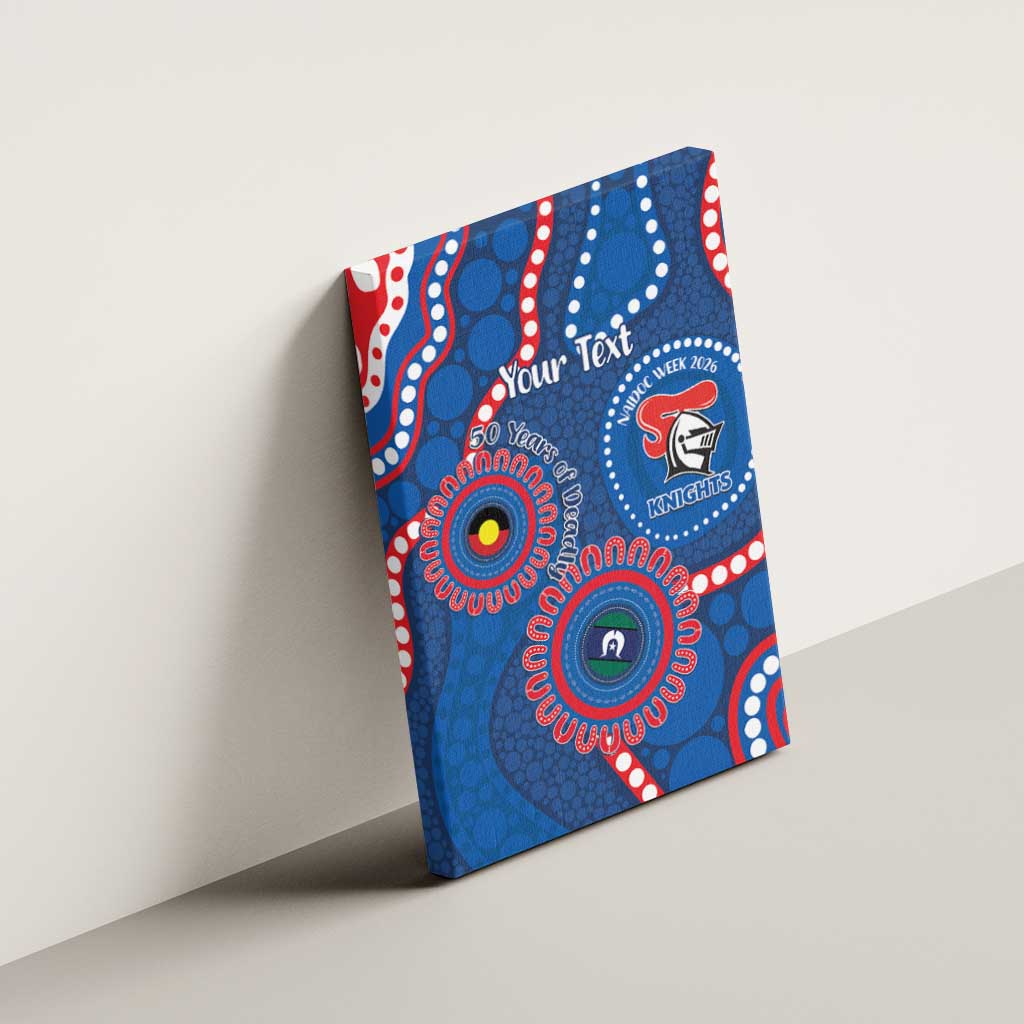 Knights NAIDOC Week 2026 Personalised Canvas Wall Art 50 Years of Deadly Aboriginal Art