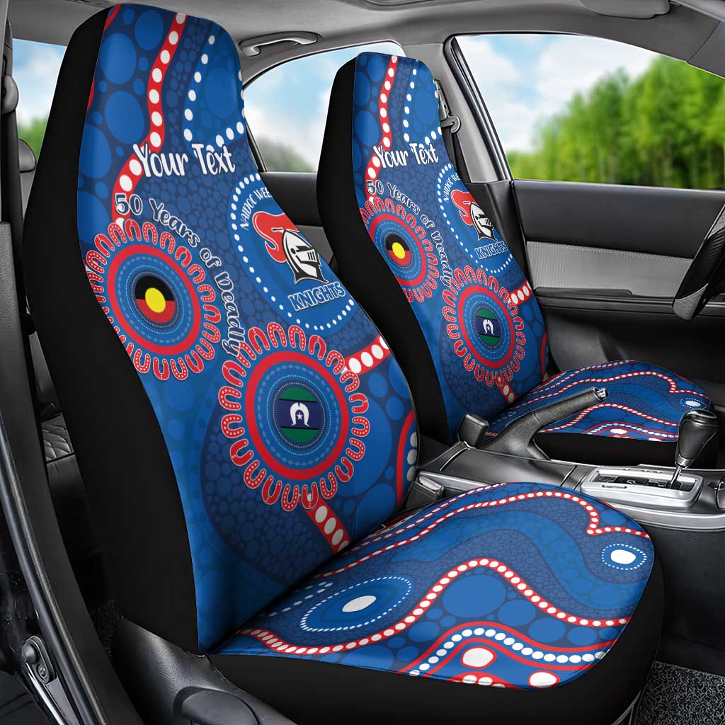 Knights NAIDOC Week 2026 Personalised Car Seat Cover 50 Years of Deadly Aboriginal Art