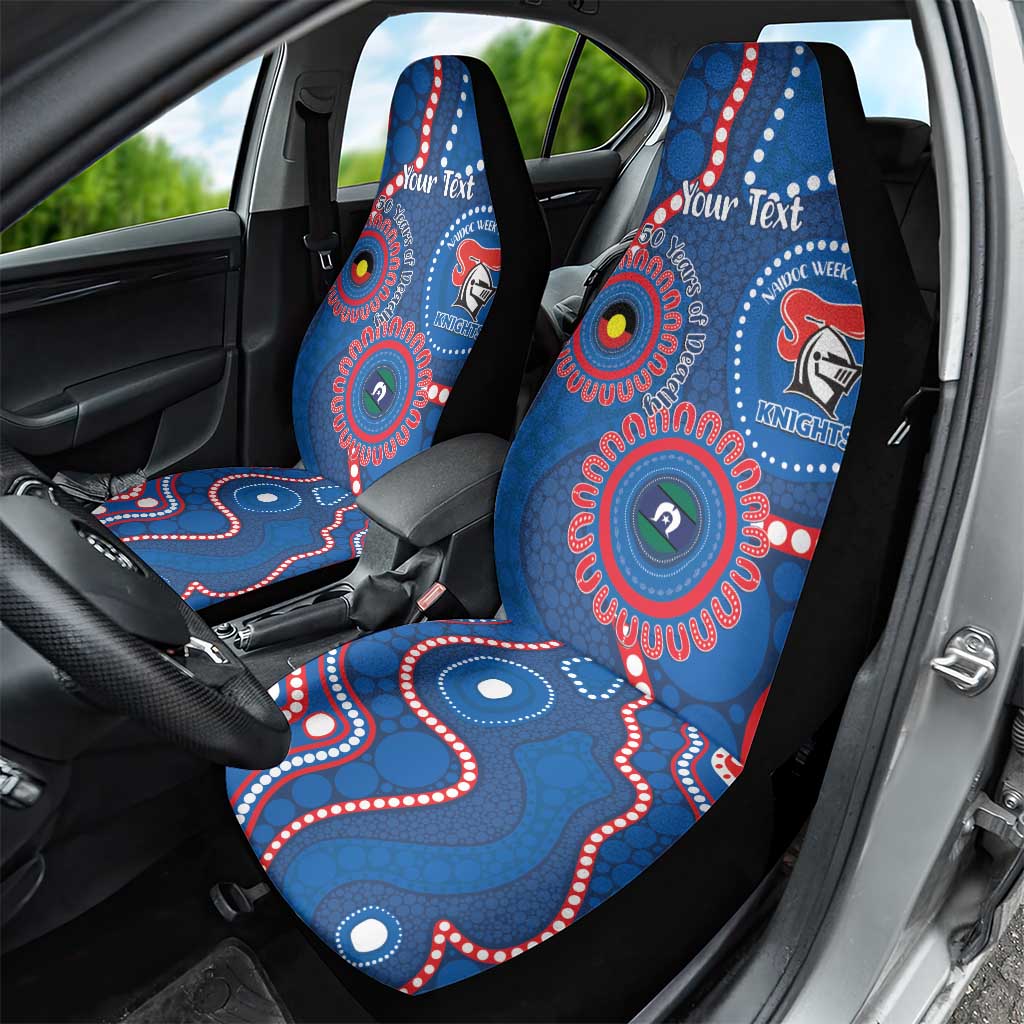 Knights NAIDOC Week 2026 Personalised Car Seat Cover 50 Years of Deadly Aboriginal Art