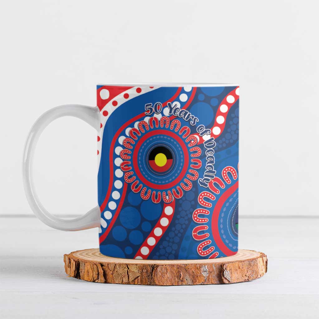 Knights NAIDOC Week 2026 Personalised Ceramic Mug 50 Years of Deadly Aboriginal Art