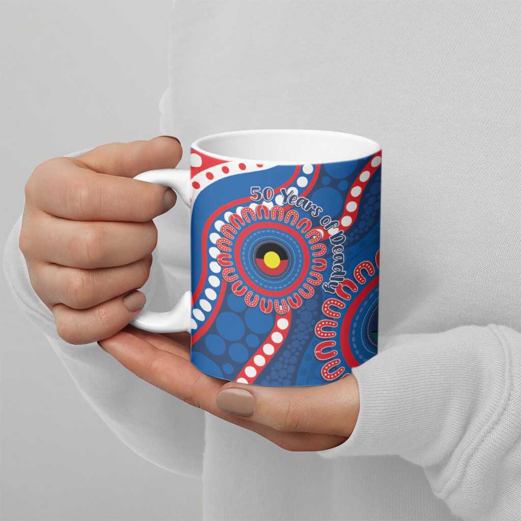 Knights NAIDOC Week 2026 Personalised Ceramic Mug 50 Years of Deadly Aboriginal Art