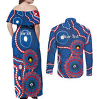 Knights NAIDOC Week 2026 Personalised Couples Matching Off Shoulder Maxi Dress and Long Sleeve Button Shirt 50 Years of Deadly Aboriginal Art