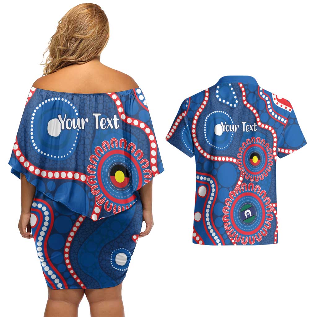 Knights NAIDOC Week 2026 Personalised Couples Matching Off Shoulder Short Dress and Hawaiian Shirt 50 Years of Deadly Aboriginal Art