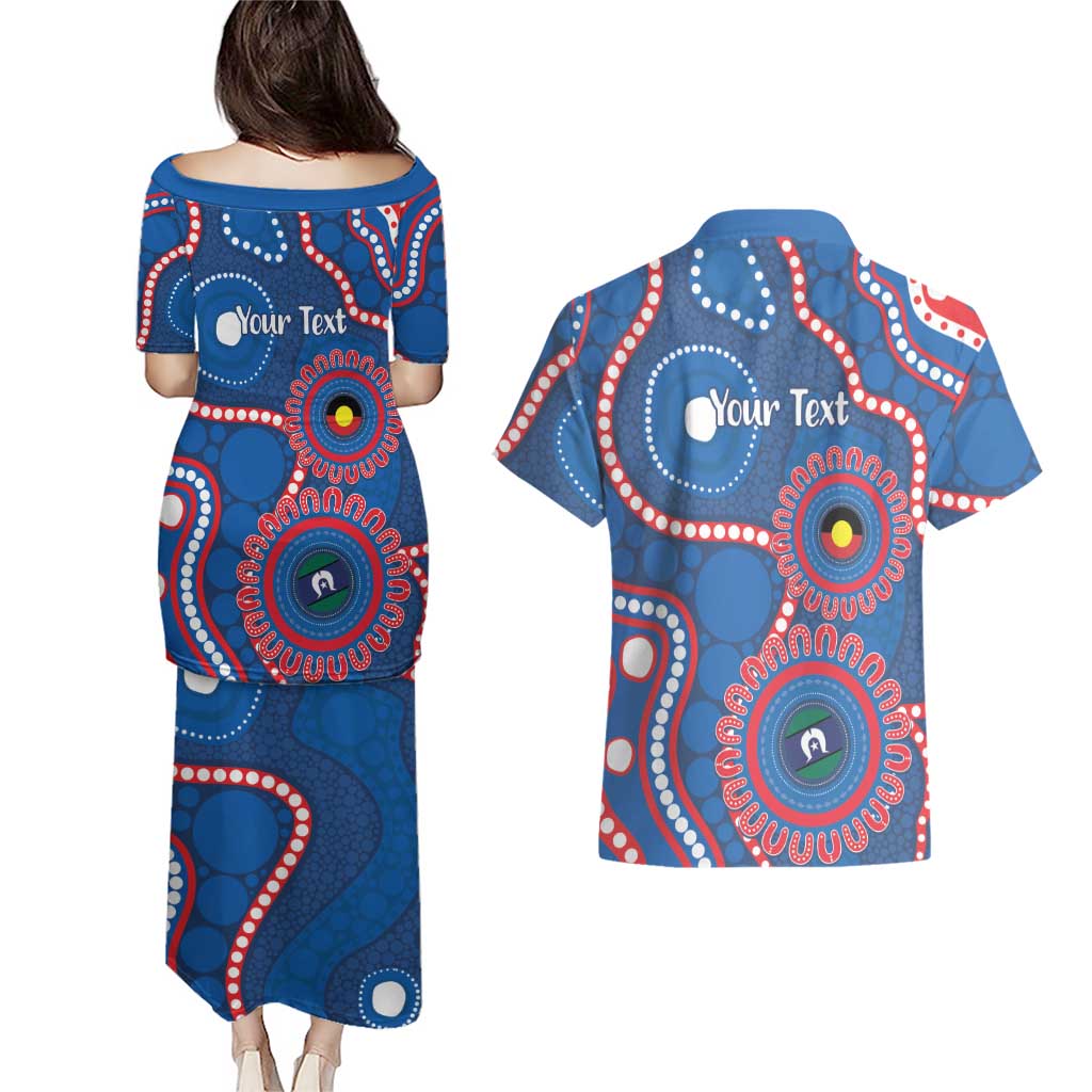 Knights NAIDOC Week 2026 Personalised Couples Matching Puletasi and Hawaiian Shirt 50 Years of Deadly Aboriginal Art
