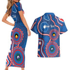 Knights NAIDOC Week 2026 Personalised Couples Matching Short Sleeve Bodycon Dress and Hawaiian Shirt 50 Years of Deadly Aboriginal Art