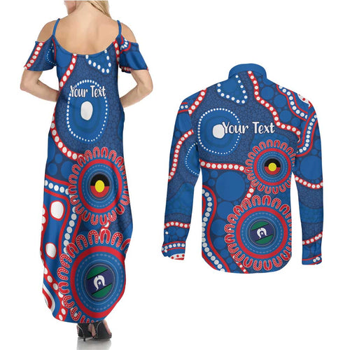 Knights NAIDOC Week 2026 Personalised Couples Matching Summer Maxi Dress and Long Sleeve Button Shirt 50 Years of Deadly Aboriginal Art