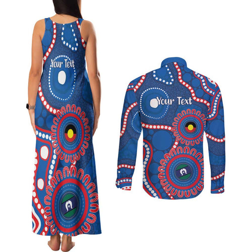 Knights NAIDOC Week 2026 Personalised Couples Matching Tank Maxi Dress and Long Sleeve Button Shirt 50 Years of Deadly Aboriginal Art