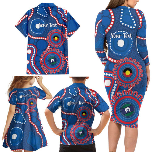 Knights NAIDOC Week 2026 Personalised Family Matching Long Sleeve Bodycon Dress and Hawaiian Shirt 50 Years of Deadly Aboriginal Art