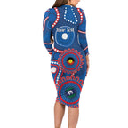 Knights NAIDOC Week 2026 Personalised Family Matching Long Sleeve Bodycon Dress and Hawaiian Shirt 50 Years of Deadly Aboriginal Art