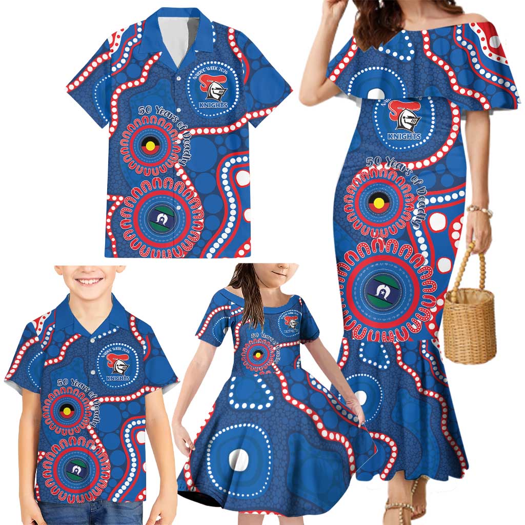 Knights NAIDOC Week 2026 Personalised Family Matching Mermaid Dress and Hawaiian Shirt 50 Years of Deadly Aboriginal Art