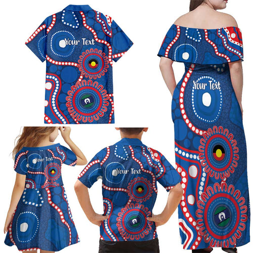 Knights NAIDOC Week 2026 Personalised Family Matching Off Shoulder Maxi Dress and Hawaiian Shirt 50 Years of Deadly Aboriginal Art