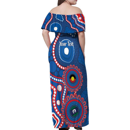 Knights NAIDOC Week 2026 Personalised Family Matching Off Shoulder Maxi Dress and Hawaiian Shirt 50 Years of Deadly Aboriginal Art