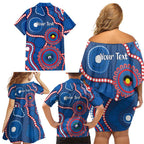 Knights NAIDOC Week 2026 Personalised Family Matching Off Shoulder Short Dress and Hawaiian Shirt 50 Years of Deadly Aboriginal Art