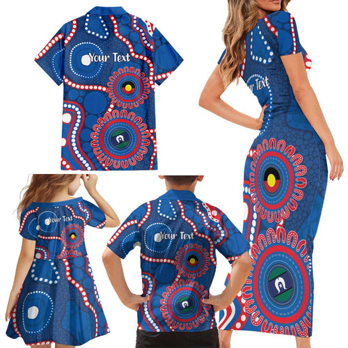 Knights NAIDOC Week 2026 Personalised Family Matching Short Sleeve Bodycon Dress and Hawaiian Shirt 50 Years of Deadly Aboriginal Art