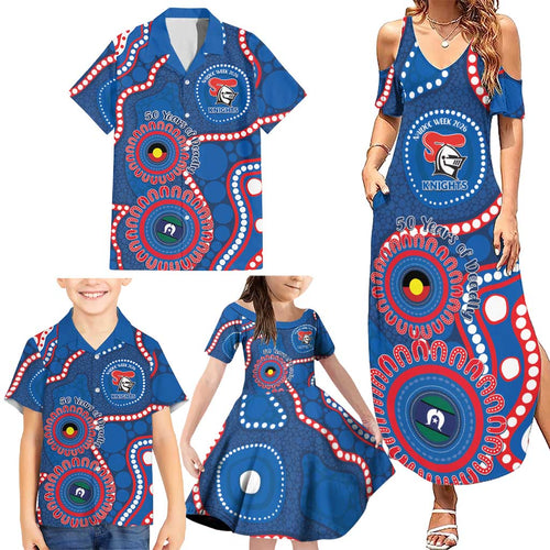 Knights NAIDOC Week 2026 Personalised Family Matching Summer Maxi Dress and Hawaiian Shirt 50 Years of Deadly Aboriginal Art