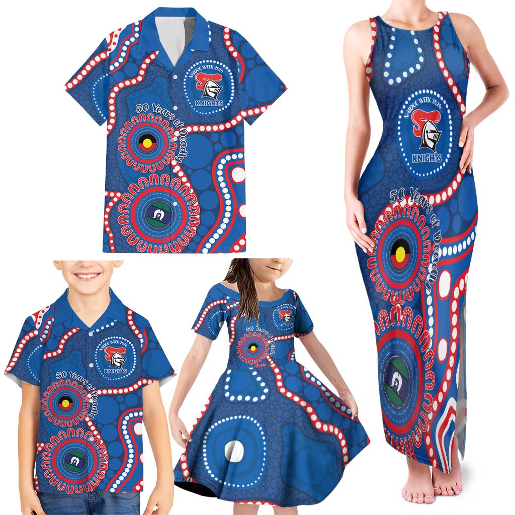Knights NAIDOC Week 2026 Personalised Family Matching Tank Maxi Dress and Hawaiian Shirt 50 Years of Deadly Aboriginal Art