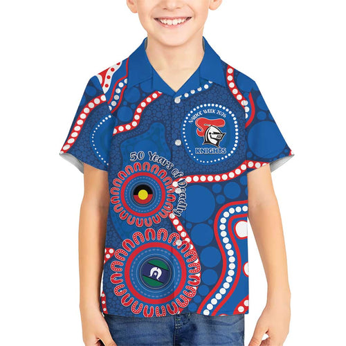 Knights NAIDOC Week 2026 Personalised Family Matching Tank Maxi Dress and Hawaiian Shirt 50 Years of Deadly Aboriginal Art