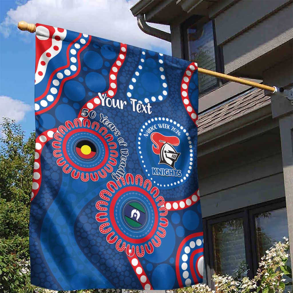Knights NAIDOC Week 2026 Personalised Garden Flag 50 Years of Deadly Aboriginal Art