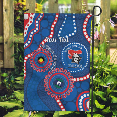 Knights NAIDOC Week 2026 Personalised Garden Flag 50 Years of Deadly Aboriginal Art