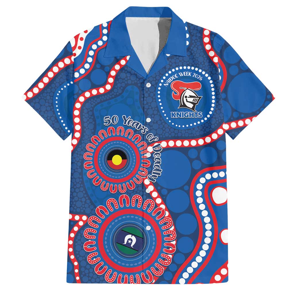 Knights NAIDOC Week 2026 Personalised Hawaiian Shirt 50 Years of Deadly Aboriginal Art