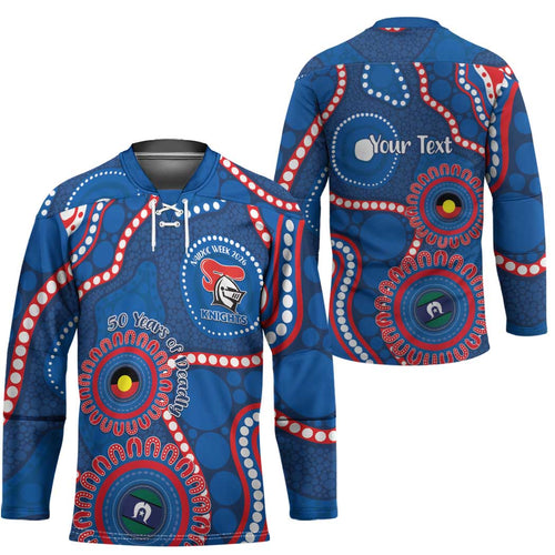 Knights NAIDOC Week 2026 Personalised Hockey Jersey 50 Years of Deadly Aboriginal Art