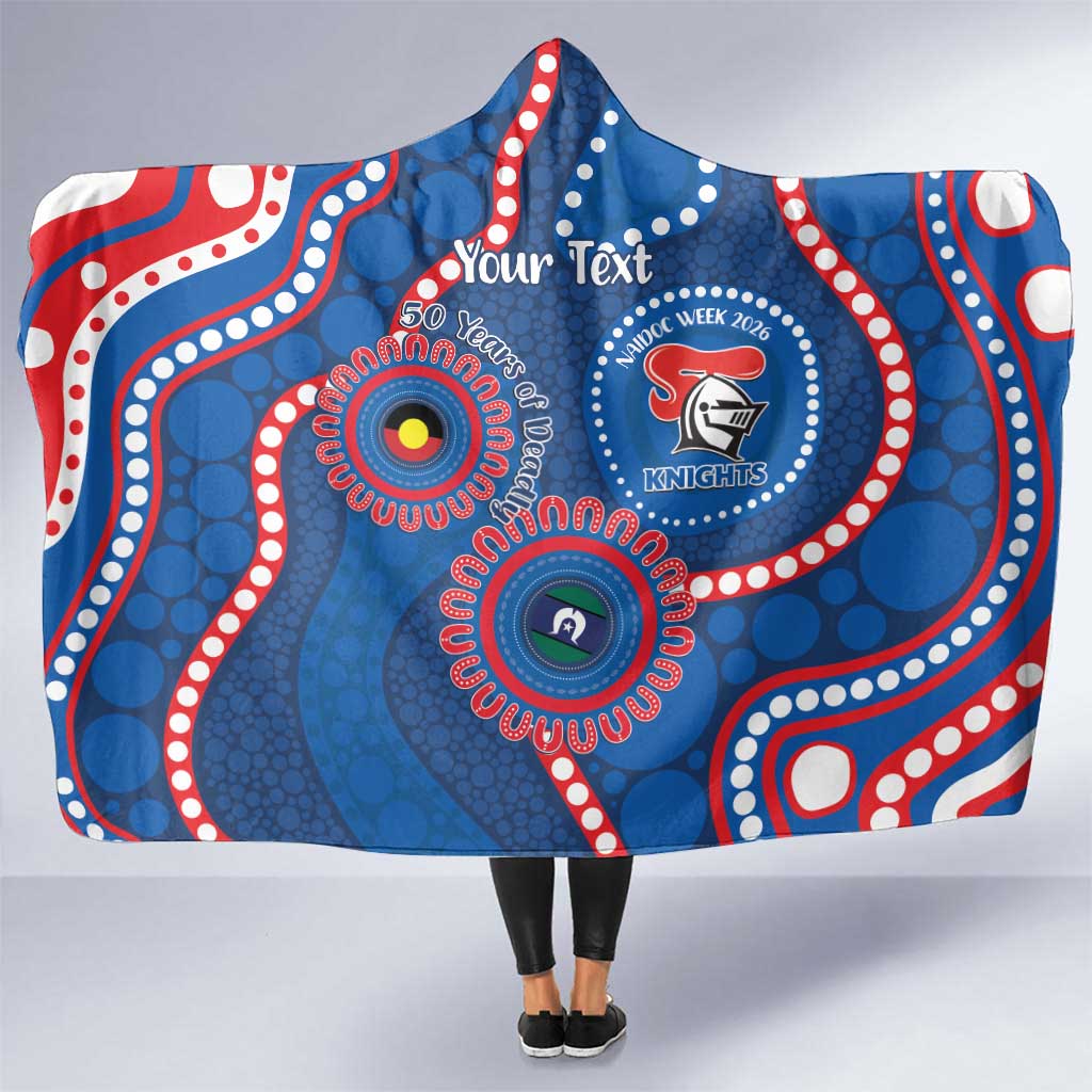 Knights NAIDOC Week 2026 Personalised Hooded Blanket 50 Years of Deadly Aboriginal Art