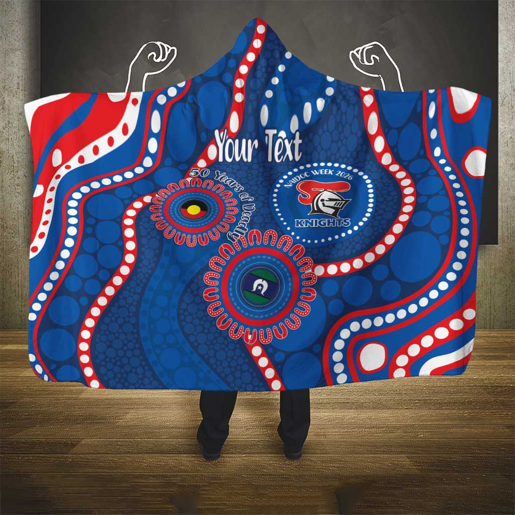 Knights NAIDOC Week 2026 Personalised Hooded Blanket 50 Years of Deadly Aboriginal Art