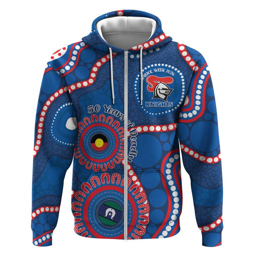 Knights NAIDOC Week 2026 Personalised Hoodie 50 Years of Deadly Aboriginal Art