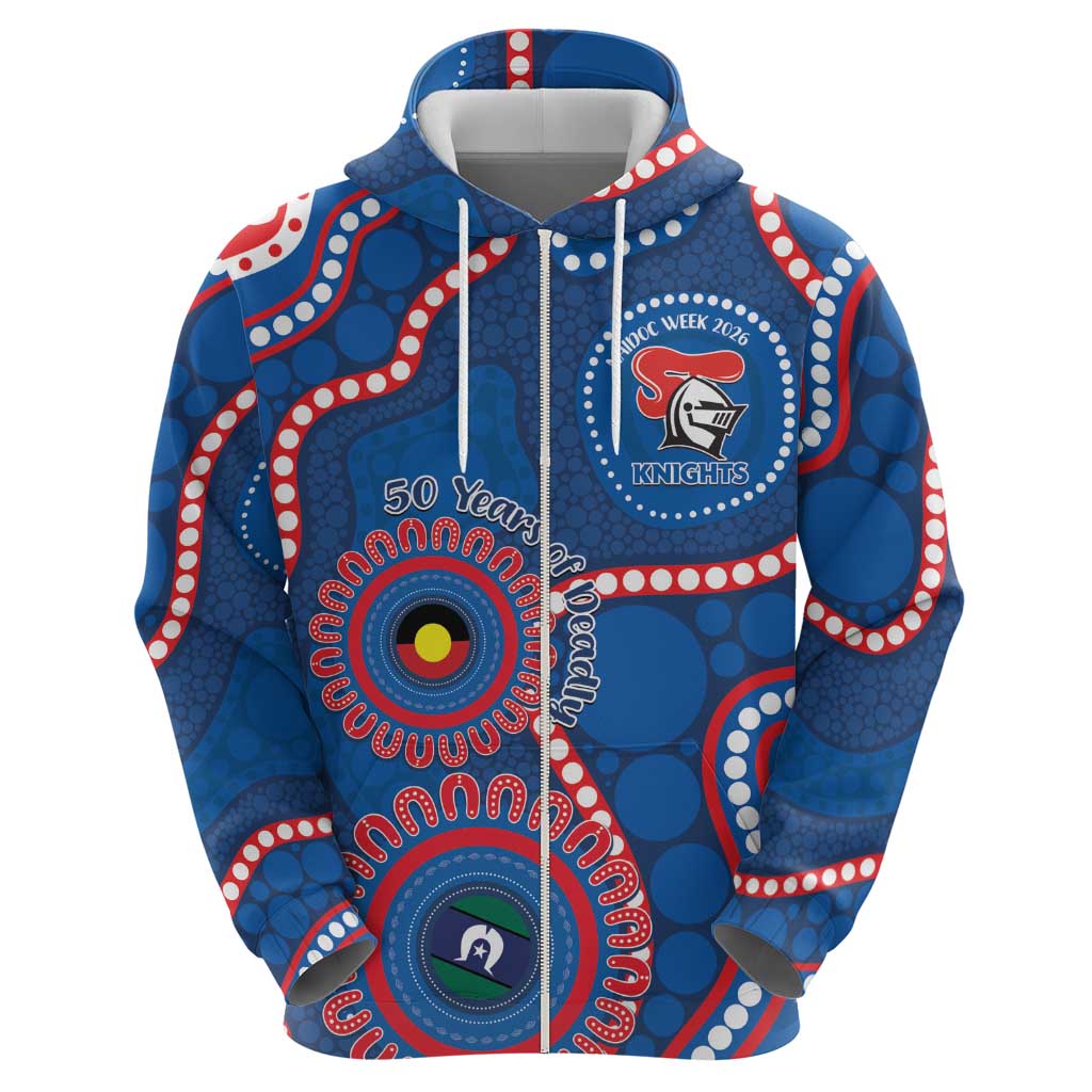 Knights NAIDOC Week 2026 Personalised Hoodie 50 Years of Deadly Aboriginal Art